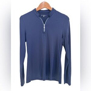 Sofibella Long sleeve golf Shirt Navy Long Sleeve Quarter-Zip Top Size Large